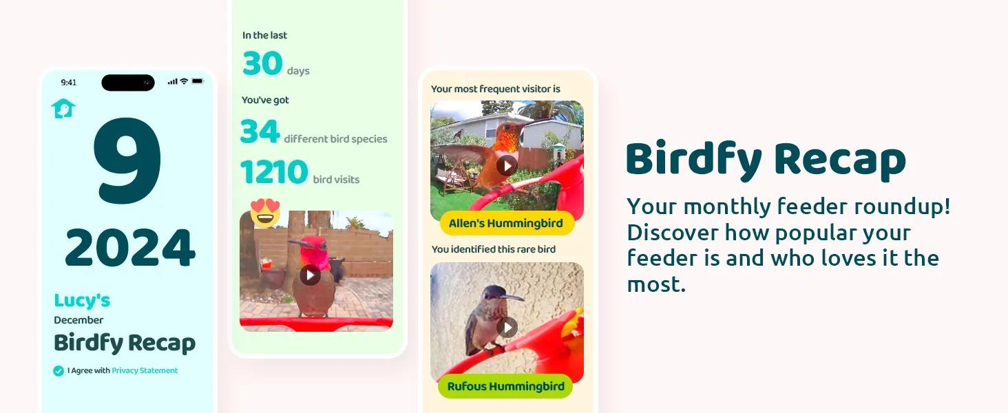 Birdfy Hum Feeder Duo with Dual Camera - 2K High-Resolution Cameras for Hummingbird Behavior and Appearance