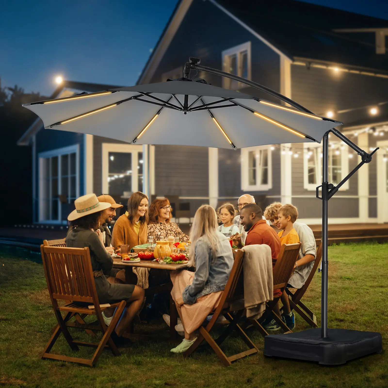 Solar Light Strips - Grey