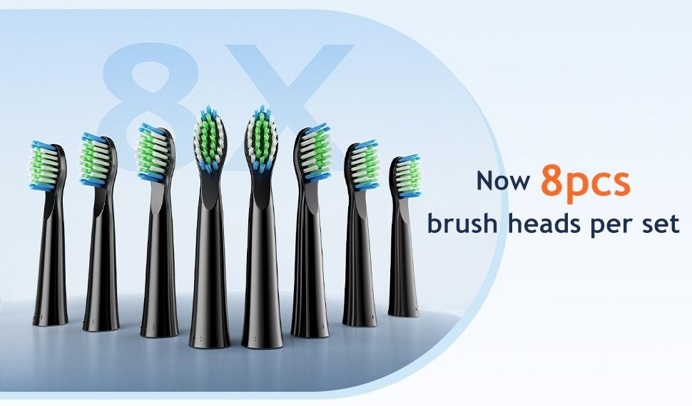 Fairywill D7s Electric Toothbrush,Sonic Toothbrush for Adults,6 or 8pcs Dupont Brush Heads with Travel Covers and Electric Toothbrush Holder