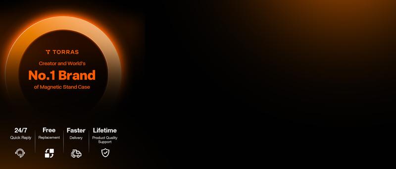 TORRAS OStand Q3 Spin Magnetic Stand Case for iPhone 17 Pro Max with 360° Rotatable Kickstand 4X Military-Grade Protection Protection & MagSafe Compatible
