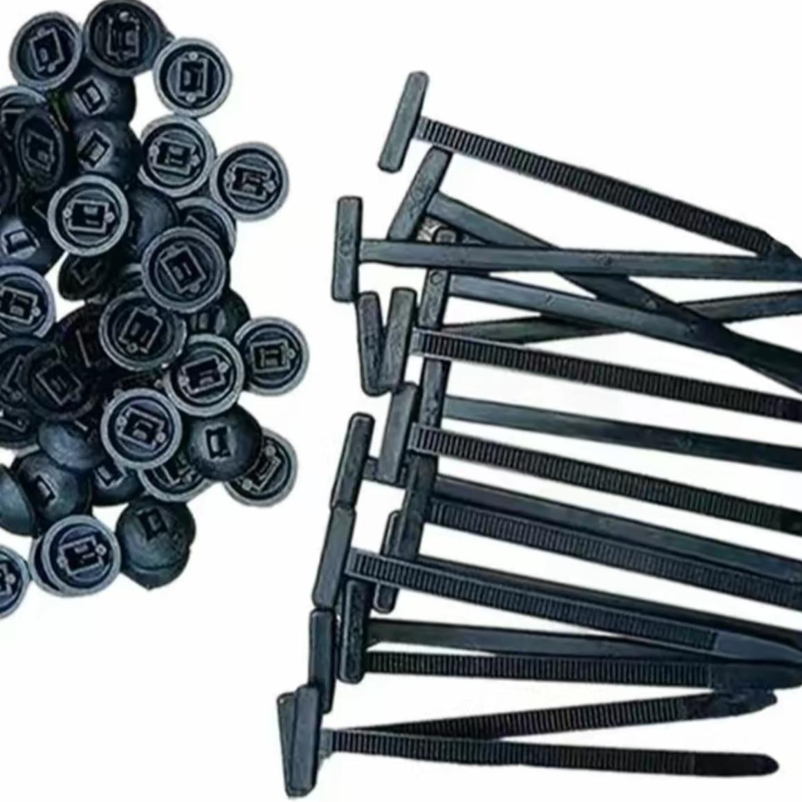 100Pcs Nylon Universal Cable Tie Buckle, HeavyDuty Self-Locking Nylon Zip Ties Holder, Multipurpose Plastic Cable Ties Tool for Car DailyRepair Wire