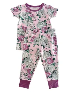 Short Sleeve 2-Piece Lounge Set, Blissful Blossoms