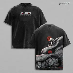 Retro Heavy Limited Uchiha Madara X Naruto Anime Double Printed Vintage Washed Tee Unisex Oversize Anime Manga Washed Heavyweight Cotton T-shirt, Hoodies , Gift For Anime Fan