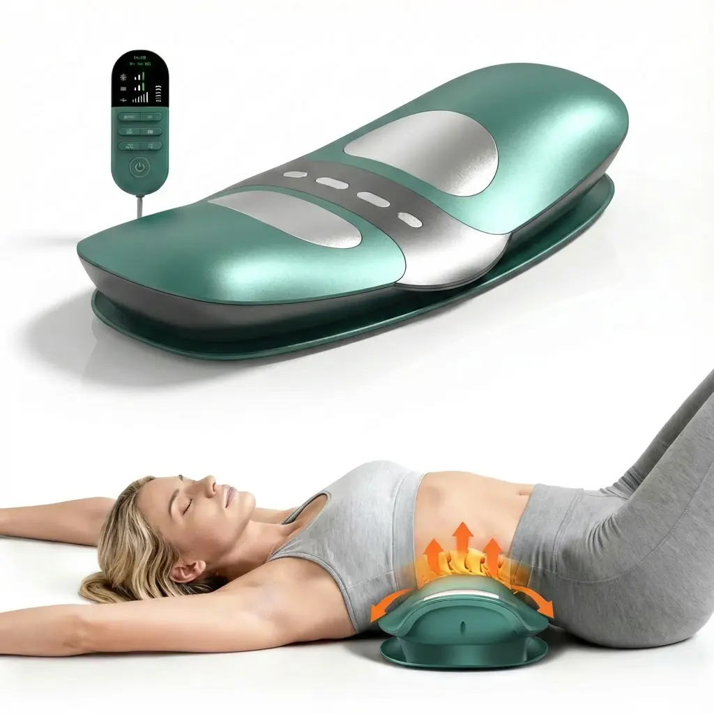 Adjustable lumbar support belt with heating function, low-frequency lumbar  massager, multi-functional back and waist massager, back traction device,  lumbar comfort care, 12-level electrotherapy function, 3-level vibration  massage, Valentine's Day gift 
