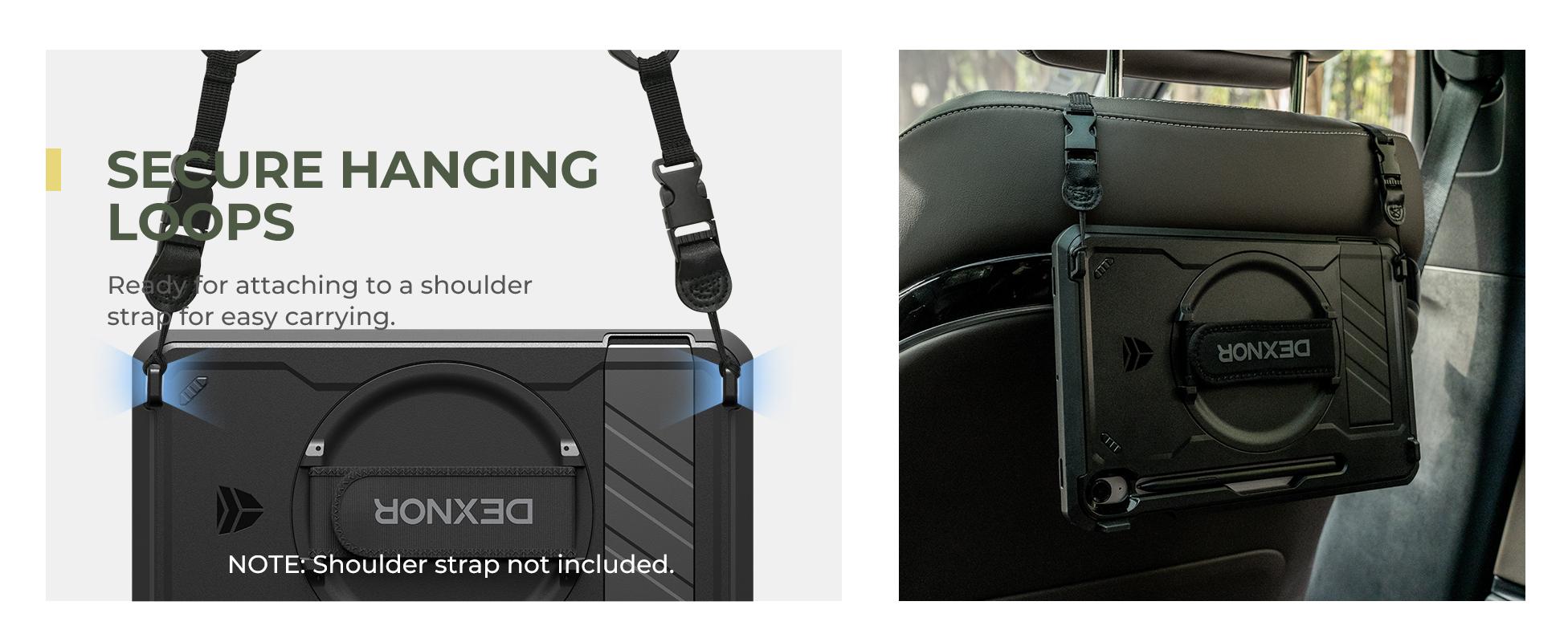 Dexnor Case for Samsung Galaxy Tab S10 Lite/S10 FE / S9 FE 10.9 Inch / S9 11 Inch 2023 with Screen Protector Pen Holder [360 Rotating Hand Strap & Kickstand], Full Body Cover for Tablet S9 FE