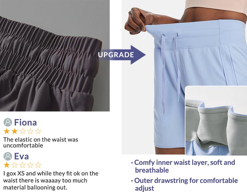 baleaf 2025 Women's  5''/7'' Athletic Long Running Shorts with Zipper Pocket High Waistband Quick Dry Bermuda Shorts for Gym Hiking and Workout