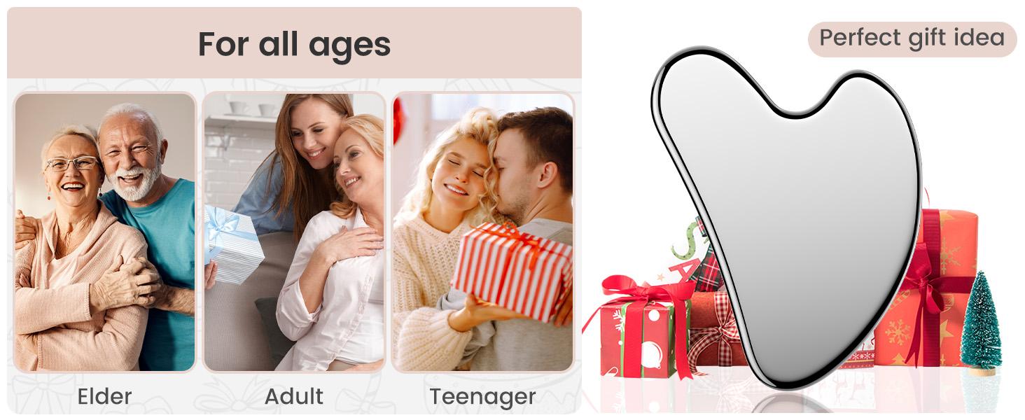 304 Stainless Steel Gua Sha Facial Tools. Comfort Guasha Tool for Face or Body Massage. Skin Care Tool for Body Treatment, Metal Beauty Essentials 304 Stainless Steel Gua Sha Facial Tools. Comfort Guasha Tool for Face or Body Massage. Skin Care Tool for Body Treatment, Metal Beauty Essentials