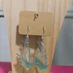 Barbie Earring Shoes Blue Clear Zora Zelda Inspired Earrings Shoes Sterling Silver 925 Hypoallergenic