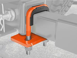 Nilight Trailer Hitch Tightener for 2 Inch Trailers Hitches Mount Anti Rattle Heavy Duty Steel with Rubber Cover Orange U Bolt Glossy Coating Plate Electrophoresis Anti-Rust Triple Protective