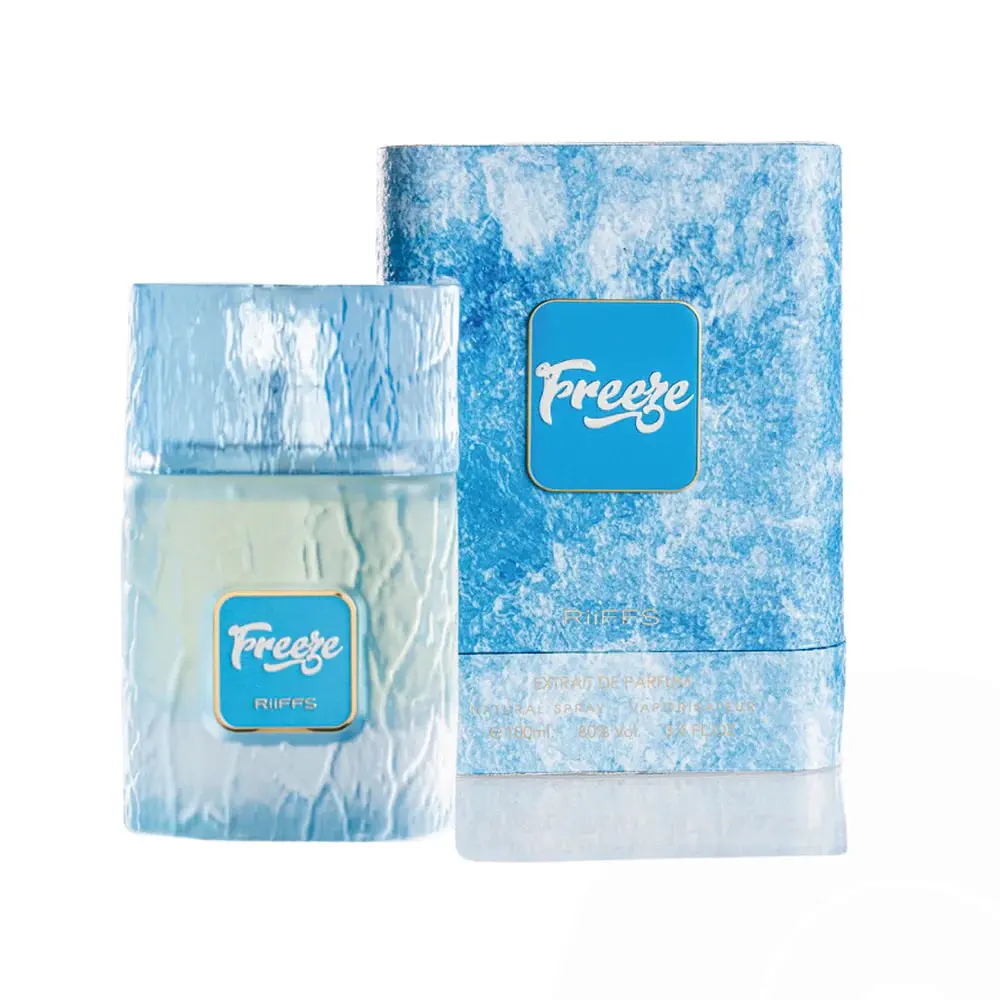 RIIFFS FREEZE Concentrated EDP Perfume Spray, 3.4fl.oz Single Item Unisex Extrait De Parfum with Aromatic Citrusy Lemon Scent, Premium 3 to 3.9 fl oz Perfumes for Men and Women