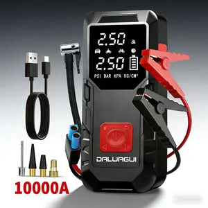 【DALUAGUI】Winter savior Portable Car Jump Starter, 4000A Car Battery Jump Starter with 150PSI Tire Inflator, 12V Car Battery Jump Starter, 10000mAh Power Bank, with LED Light