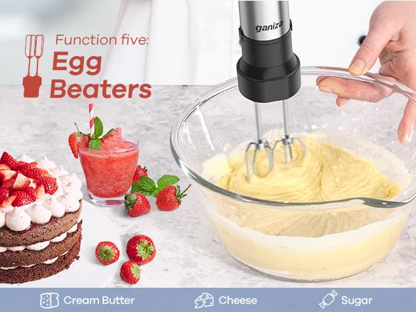 Ganiza Professional intelligent handheld blender 800W Motor 16-Speed Settings Stainless Steel Blades 8-in-1 Multi-Functional Kitchen Tool Touchscreen Juicer Machine USB Rechargeable