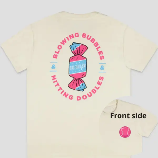Doubles and Bubbles Tee, Youth Shirt, Youth Clothing, Boys baseball gifts, baseball t-shirts, sports clothing, baseball team gifts