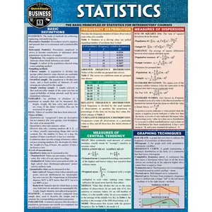 Statistics Laminate Reference Chart: Parameters, Variables, Intervals, Proportions (Quickstudy: Academic ) Pamphlet – November 1, 2005