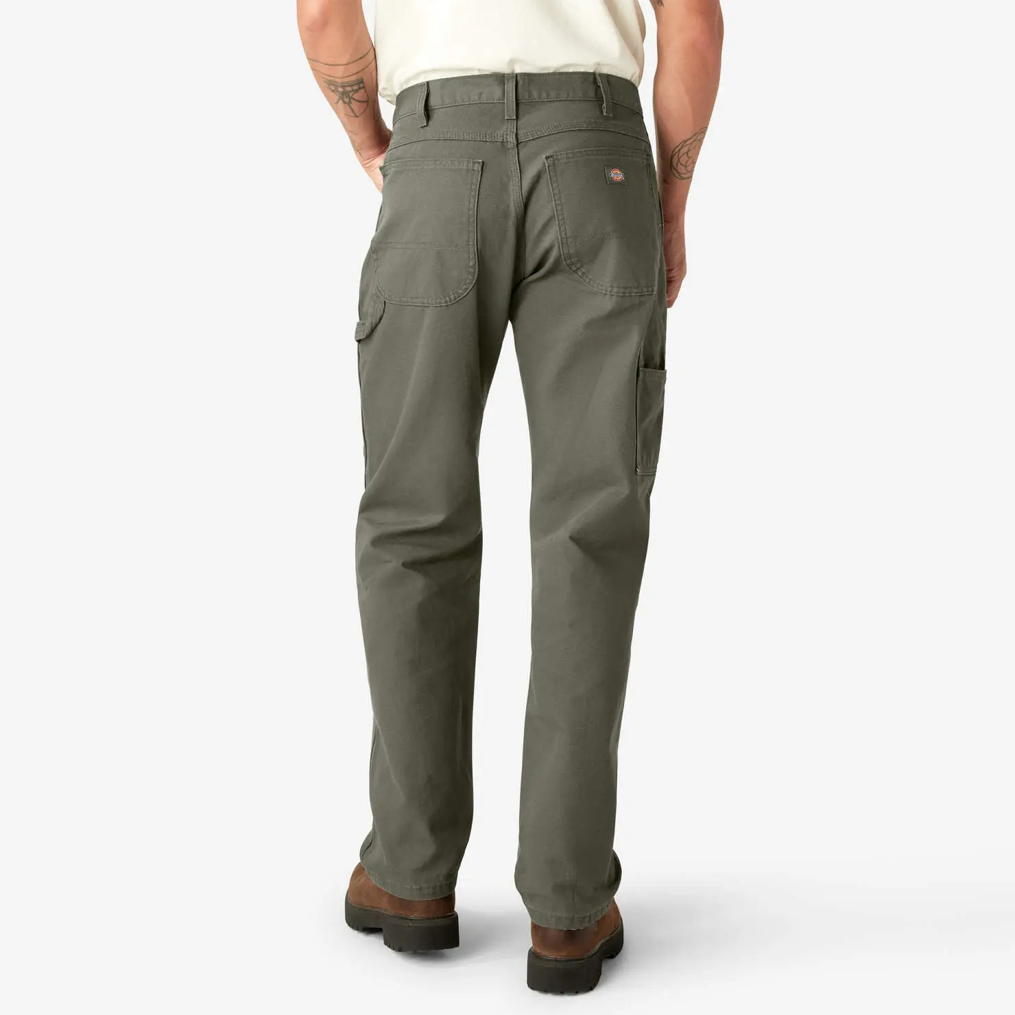Dickies Men's Relaxed Fit Heavyweight Cotton Carpenter Trouser - Menswear, Stylish Denim Casual Work Pants with Deep Pockets and Side Stash, Smooth, Duck, Jeans, Plain, Denim Pocket, Belt Loops, Clothing, Workwear, Casual Denim Jeans