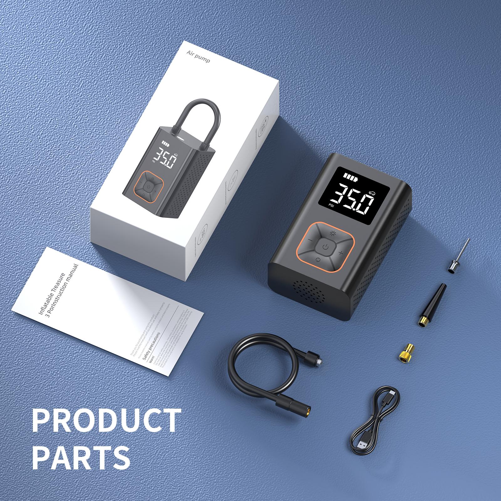 Kapeezi Portable Tire Inflator 180PSI Lightweight 19 oz Cordless, 4+N Auto Stop Mode, Portable Tire Inflator Car Air Compressor Automotive Vehicle Tool tire inflator portable