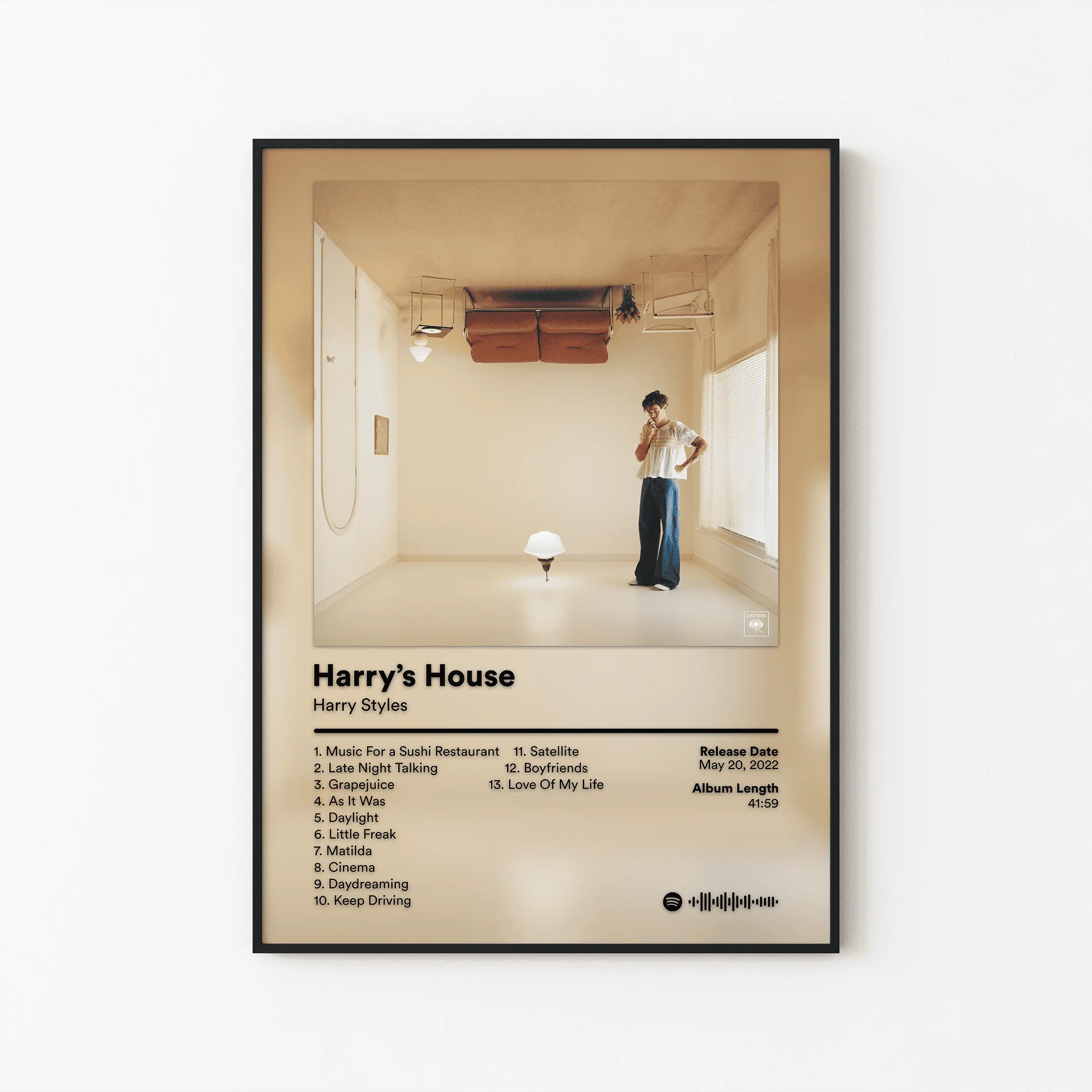 [ MUSIC POSTER – UNFRAMED ] Harry Styles Album Poster, Harrys House Tracklist Art, Pop Rock Wall Decor, Harries Fan Gift