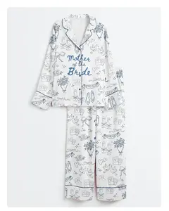 Mother Of The Bride Pajamas Set, Going To The Chapel Getting Ready Wedding Party Satin Pajam Set, Bride PJs, Bridal Shower Bachelorette Gift