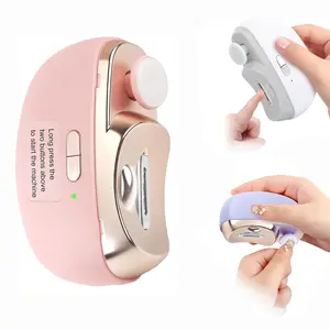 Automatic Electric Nail Clipper & Polisher – Quiet, Safe & Rechargeable Nail Trimmer with LED Light, Easy File & Nail Scrap Storage, Effortless Manicure at Home