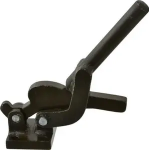 Gibraltar Heavy-Duty Metal Manual Hold Down Toggle Clamp, Model GIB-U-#7-59, 1000 Lb Holding Capacity, Vertical Handle, 95° Handle Movement, Solid Bar, Flanged Base, Heavy-Duty Clamping