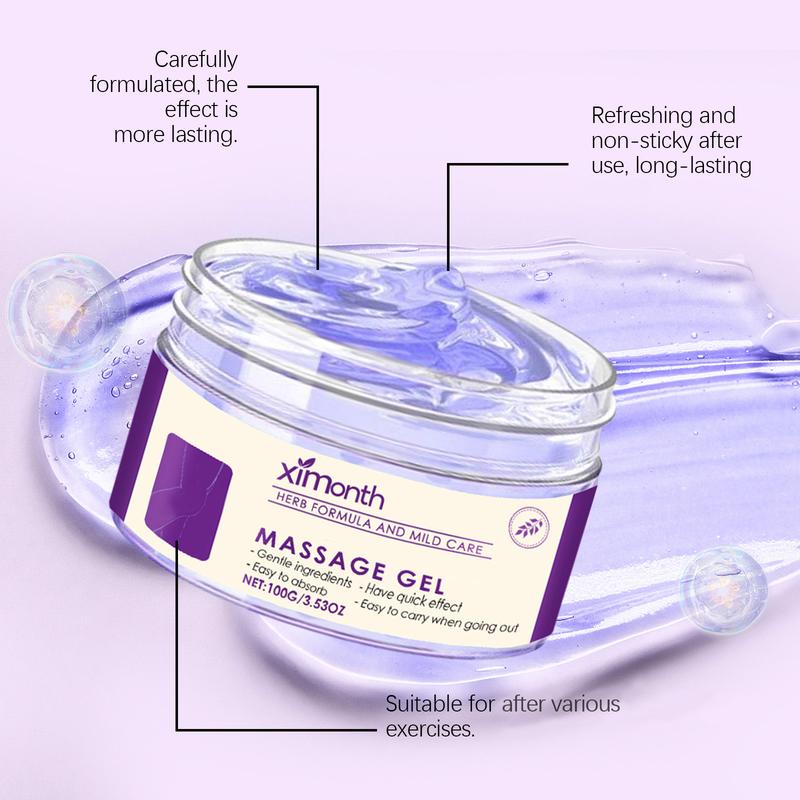 Ximonth Herbal Body Massage Gel (100g) | Mugwort & Ginger Extract | Joint Care for Knees, Wrists,elbow,Back & Neck | Lightweight Non-Greasy | Fast Absorption | Moisturizing Daily Body Care Ointment