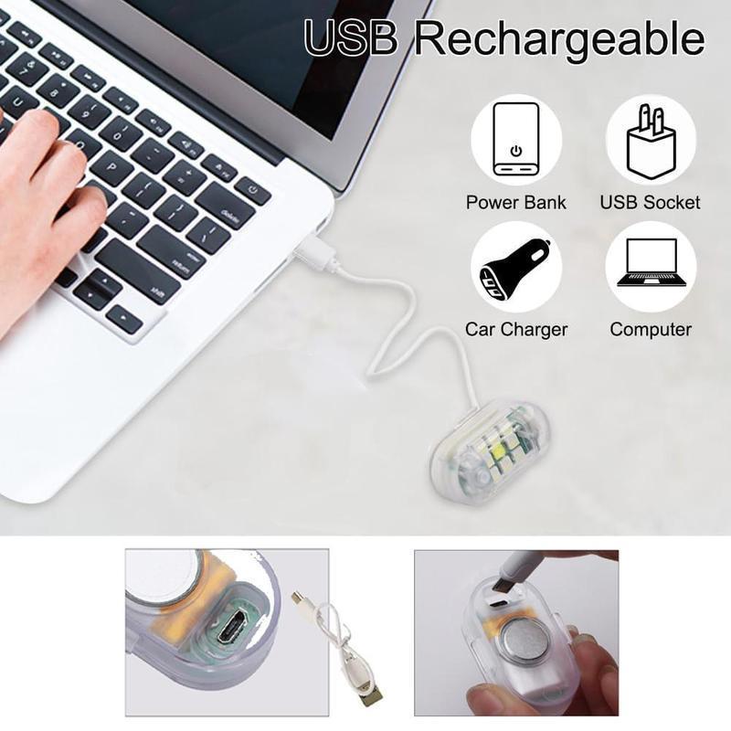 Car LED Light, Remote Control Strobe Light, Aircraft Light, USB Rechargeable Decorative Light, Suitable for Car Drone Aircraft Trucks Motorcycle Bike