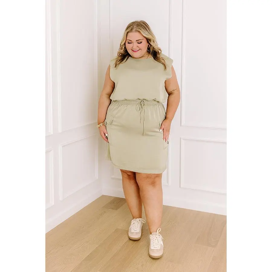 Central Park Stroll Cargo Mini Dress Curves