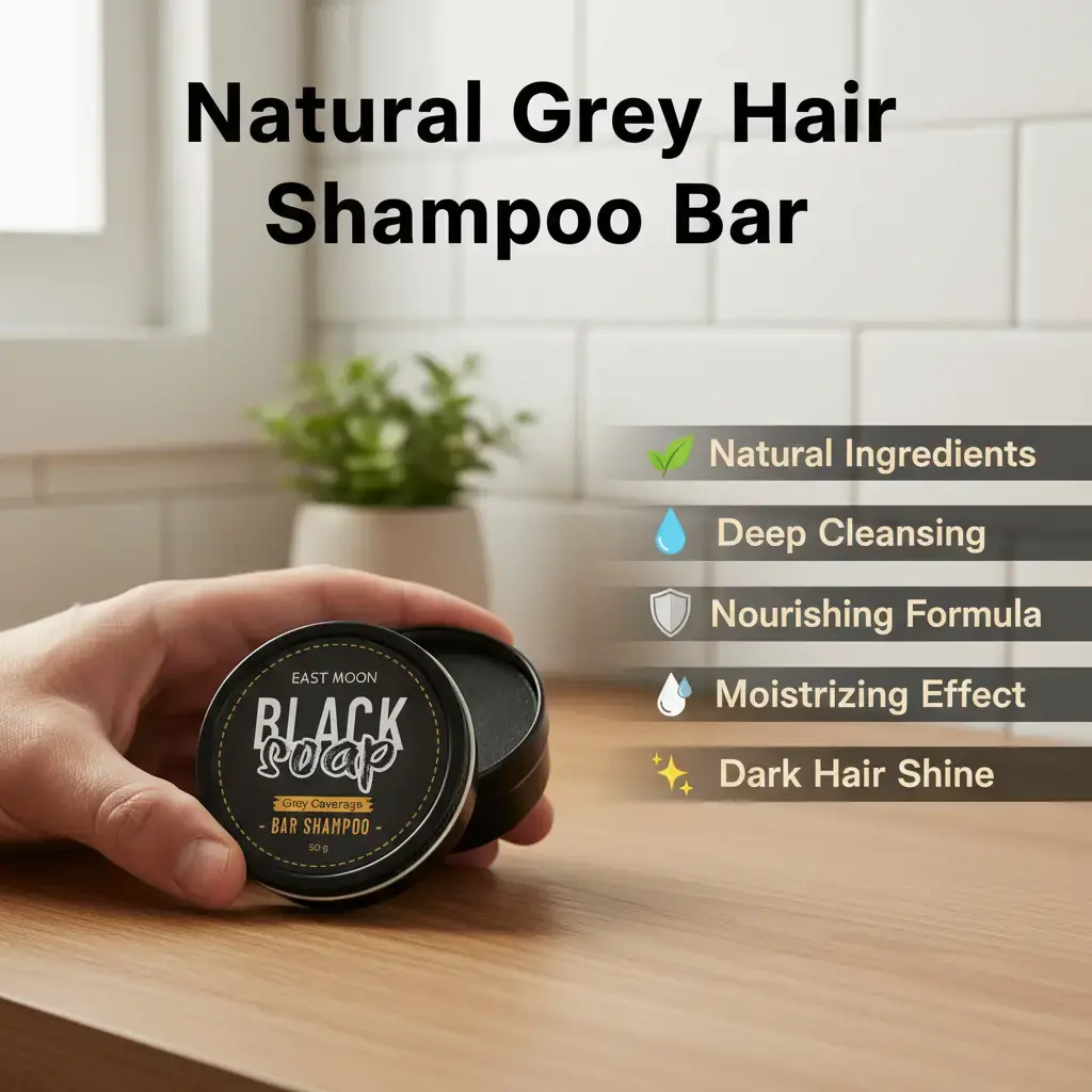 Men’s Hair Shampoo Soap – Natural Gray Hair Reverse Bar – Deep Cleaning & Nourishing Shampoo Bar for Men – Moisturizing Hair Care, Dark Hair Shine, Soothing & Sustainable Cleansing Solution Conditioner Haircare Glossy Cleanser Haircare Cleanser, Deep Clea
