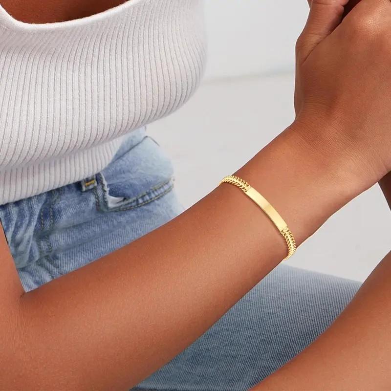 LuLuEcho 14K Gold Plated 6mm Mesh Chain Link Bracelet | Bracelets For Women Gift LuLuEcho 14K Gold Plated 6mm Mesh Chain Link Bracelet | Bracelets For Women Gift