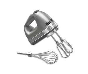 KitchenAid 7-Speed Hand Mixer Onyx Black with Stainless Steel Turbo Beater II & Pro Whisk for Versatile Mixing Tasks