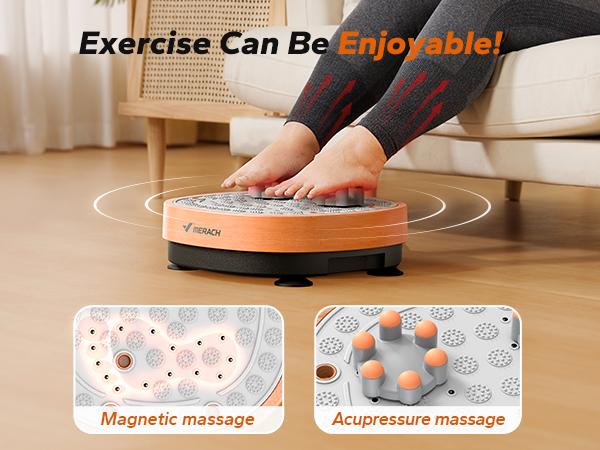 MERACH Round Model Vibration Plate Exercise Machine with massage, Lymphatic Drainage Machine, Whole Body Workout for Wellness and Fitness, dealsforyoudays