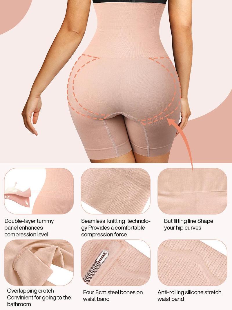 LOVERBEAUTY High-Waisted Mid-Thigh Short  Shaperwear Tummy High Waisted  Tummy Control Panties Seamless Shapewear Comfort Fitted Garment