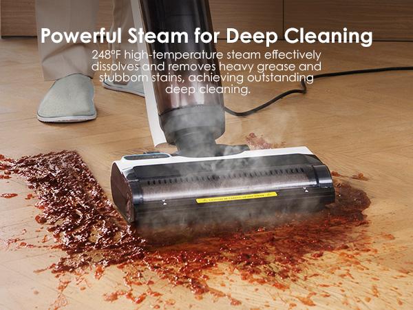 Tineco IFLOOR 5 Steam Wet Dry Vacuum All-in-one, Hardwood Floor Cleaner Great for Sticky Messes, 248℉ High-temp Steam, Self-cleaning with steam