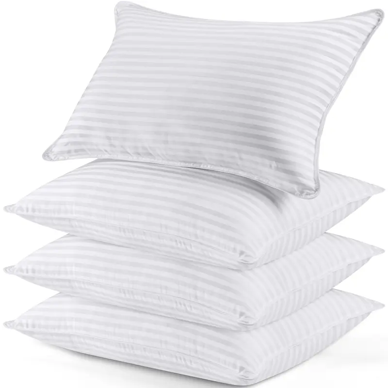 Utopia Bedding White Hotel Pillow Set of 4 -  Pillows for Side Back & Stomach Sleepers - Comfortable 9 Inch Thick Pillows for Ultimate Rest