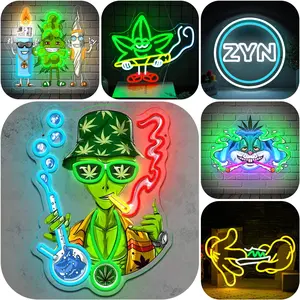Alien Neon signs, For Smoke Shop Wall Decoration LED Ambient Lights Decorative  Home Bedroom Game Room, Fashionable Environment Decoration,USB power supply.