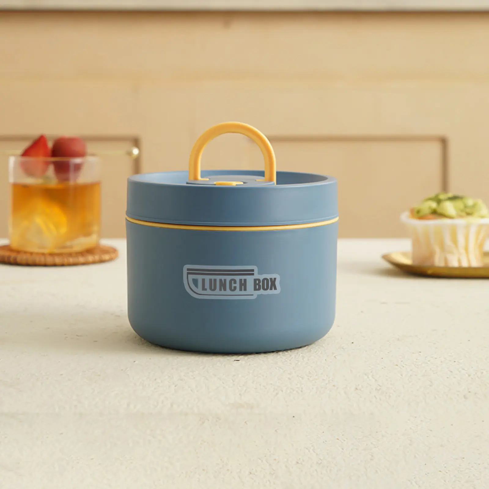 Stainless Steel Insulated Lunchbox Cooler - Tableware Meal Prep Container with Leakproof Lid, Carry Handle, Containers for Food to Keep Food Hot Cold (for Work)