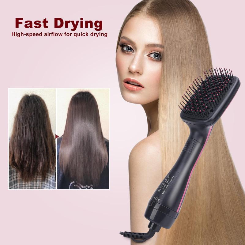 Comfort Comb Design 2-in-1 Hair Dryer & Styling Tool with Hot Air Brush, Fast Drying, Hairdressing Comb, Trending & Back to School Product