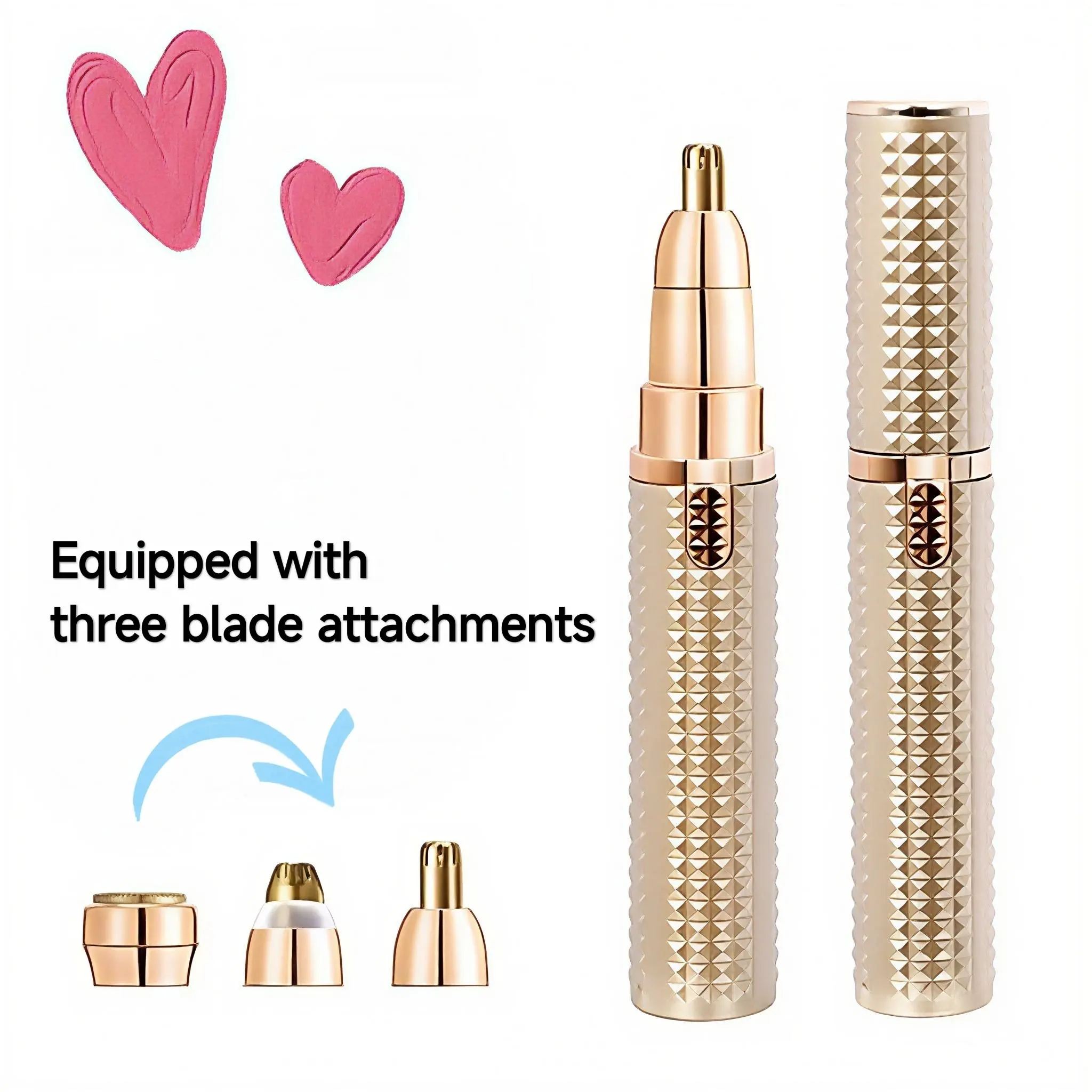 Women's Portable Multi-Functional Electric Hair Remover - Smooth Facial Shaver, Eyebrow Trimmer, Bikini Trimmer, Safe & Gentle Full-Body Grooming Tool, Ideal Gift for Hair Removal Needs, Pocket-Size For Travel