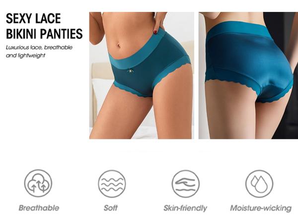 Signature Stretch High-Waisted Panties for Women, 12/6-pack, quick-drying and breathable, comfortable and form-fitting, solid color briefs, suitable for everyday wear, women's underwear all year round, stretchy and durable.  Women's Bow-Tie woman