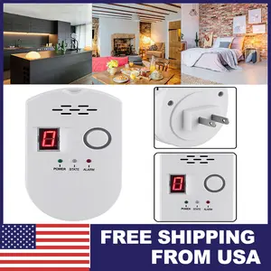 Professional LPG LNG Gas Detector nsitivity Digital Display Audio Alarm Methane Butane Combustible Leakage Tester CSA Approved for Kitchen Camper Industrial Pipeline Inspection