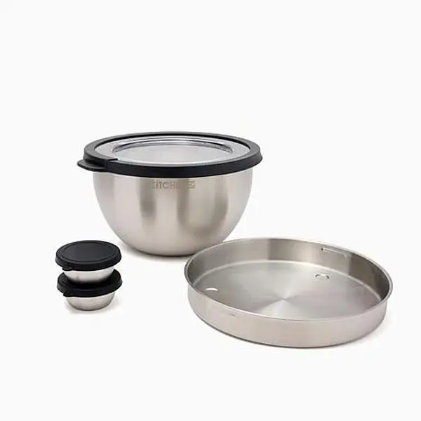 KitchenHQ Stainless Steel Prep & Store Mixing Bowl Set