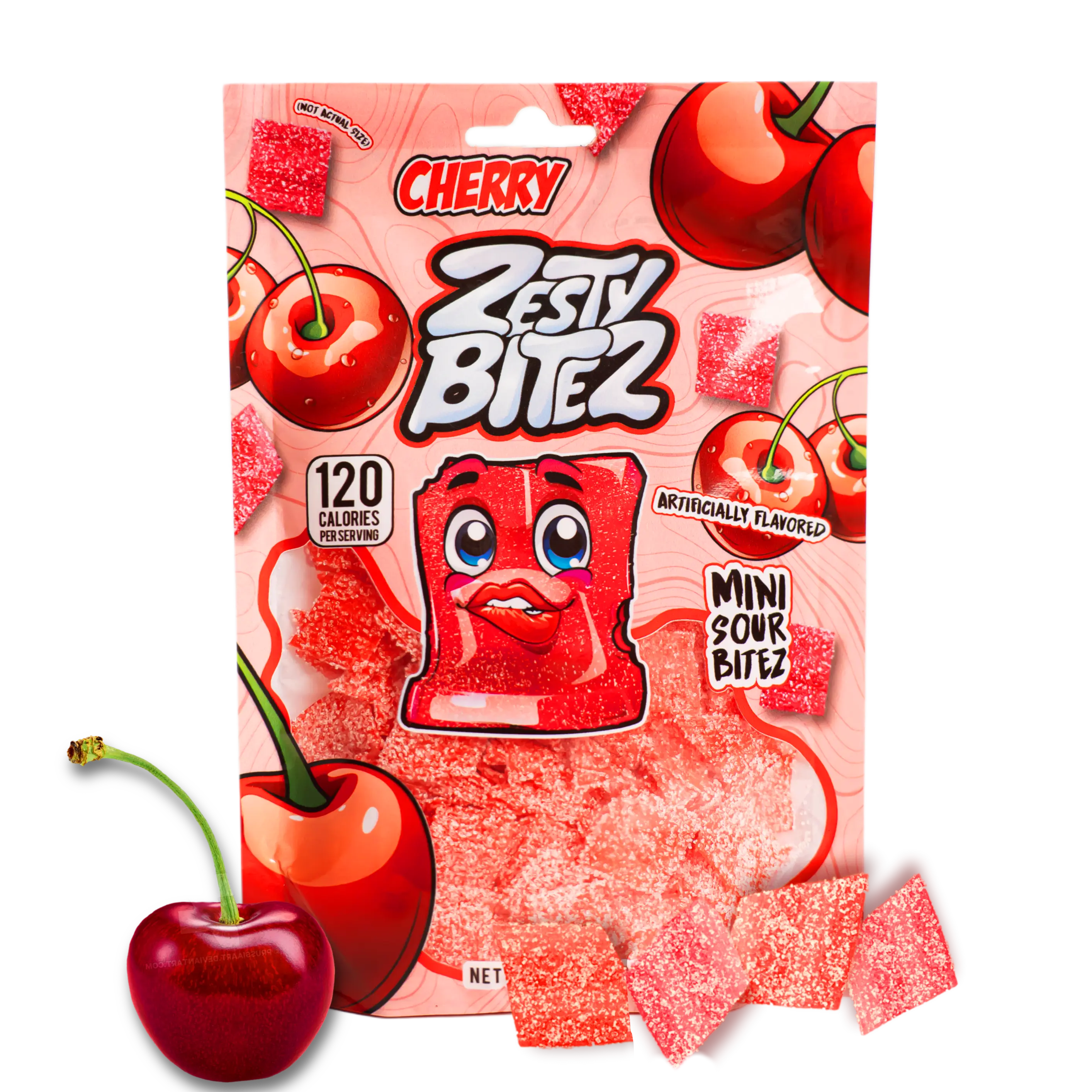Zesty Bitez Cherry Candy 1 Pack Mini Sour Bites - TikTok Shop