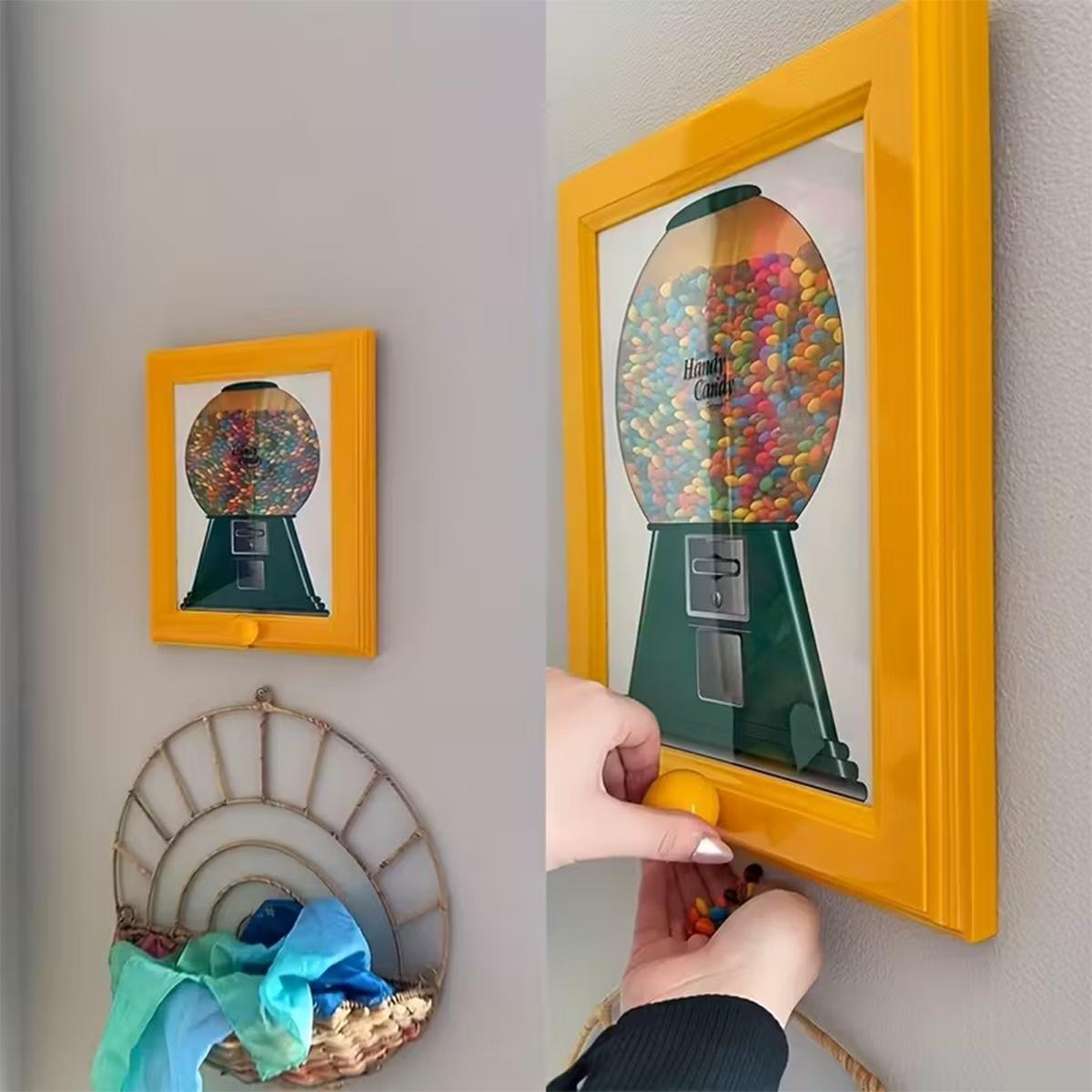 Candy Dispenser Picture Hanging Frame Gumball Machine Design for Fast Distribution of Candies Nuts Dog & Cat Treats Perfect for Birthday Holiday Gifts Candy Dispenser Picture Hanging Frame Gumball Machine Design for Fast Distribution of Candies Nuts Dog & Cat Treats Perfect for Birthday Holiday Gifts