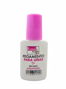 Fantasy Nails Pegamento Glue Extra Fuerte 15ml Bottle Manicure Ideal for Gentle Application and Extra-Firm Dry