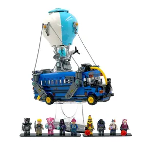 Acrylic Dynamic Display Stand Compatible with LEGO 77073 Fortnite Battle Bus  - Set Not Included