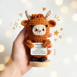 Handmade Cute Crochet, Hanger, Decor, Gift Cute Yarn Plush Ornament for Knitting & Crochet DIY Projects