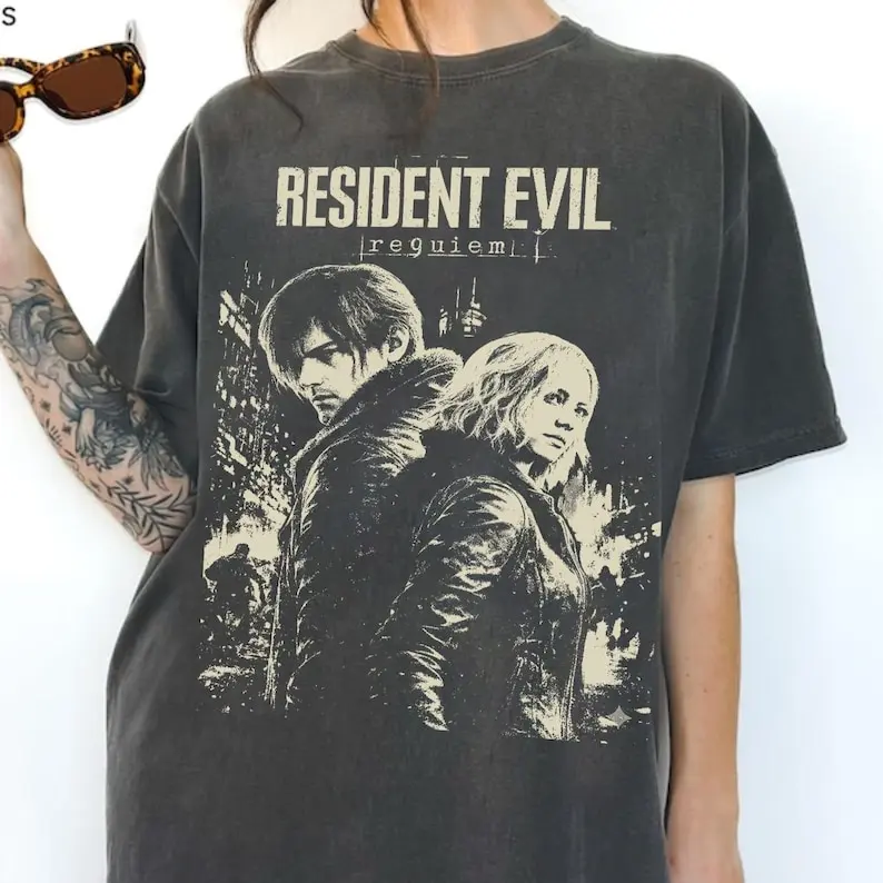 Comfort Colors® Vintage Resident Evil Requiem T-Shirt, Game Resident Evil 9 Sweatshirt, Gift For Gamer, Umbrella Corps Horror Game Tee 2026