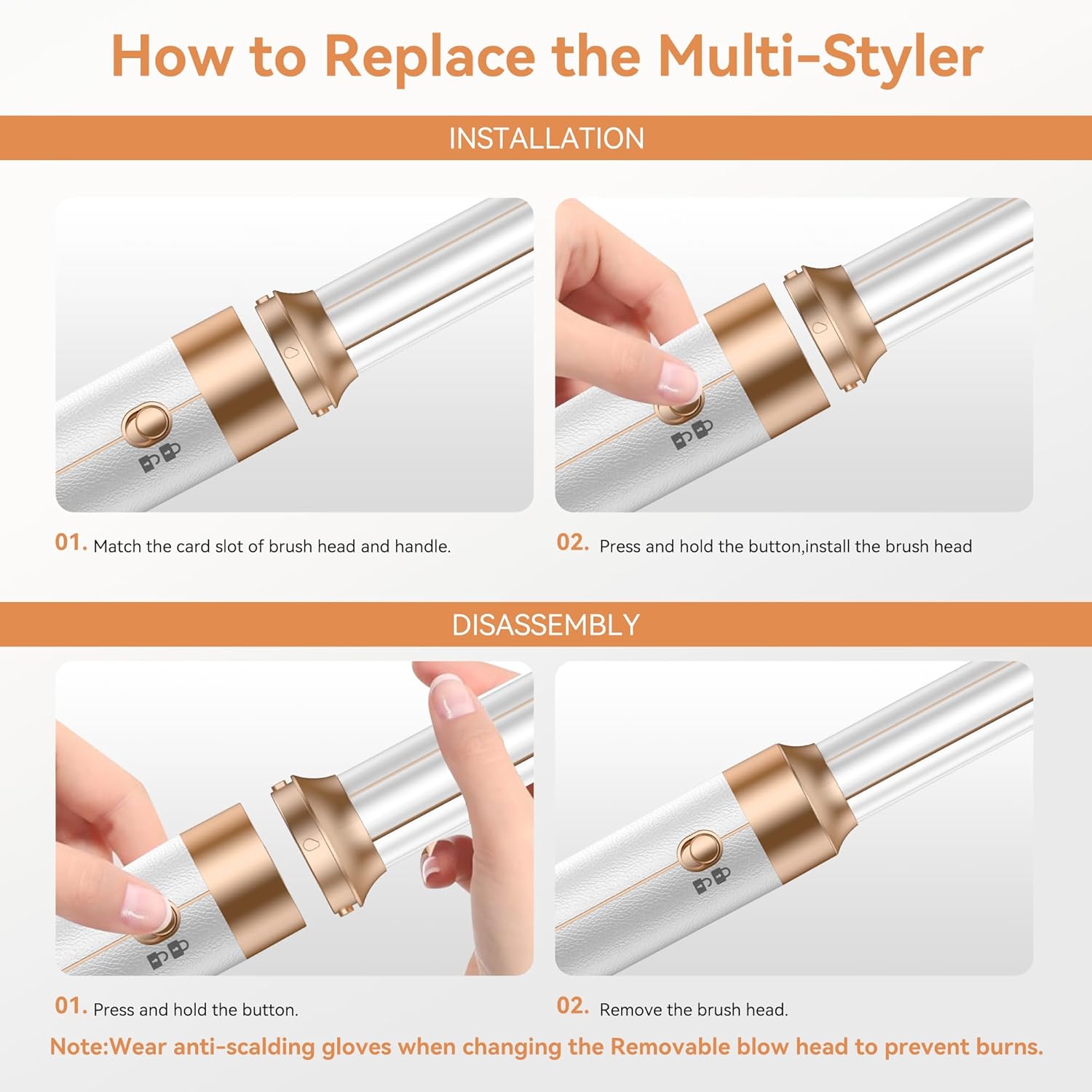 7-in-1 Hair Dryer Comb, Powerful Blow Dryer Comb with Air Curler, Blow Dryer Comb with Diffuser, Ionic Hot Air Comb for Quick Drying, Volumizing, Curling, Straightening, Hair Styling Tool, Voltage 100-120V