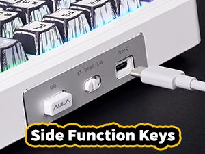 [Urtechdaddy-Edtion]AULA F106 PRO Wireless Mechanical Keyboard,Full Size Gaming Keyboard with Hot Swappable Knob & Screen,Tri-Mode RGB Backlit with 8000mAh for PC/Laptop/Windows