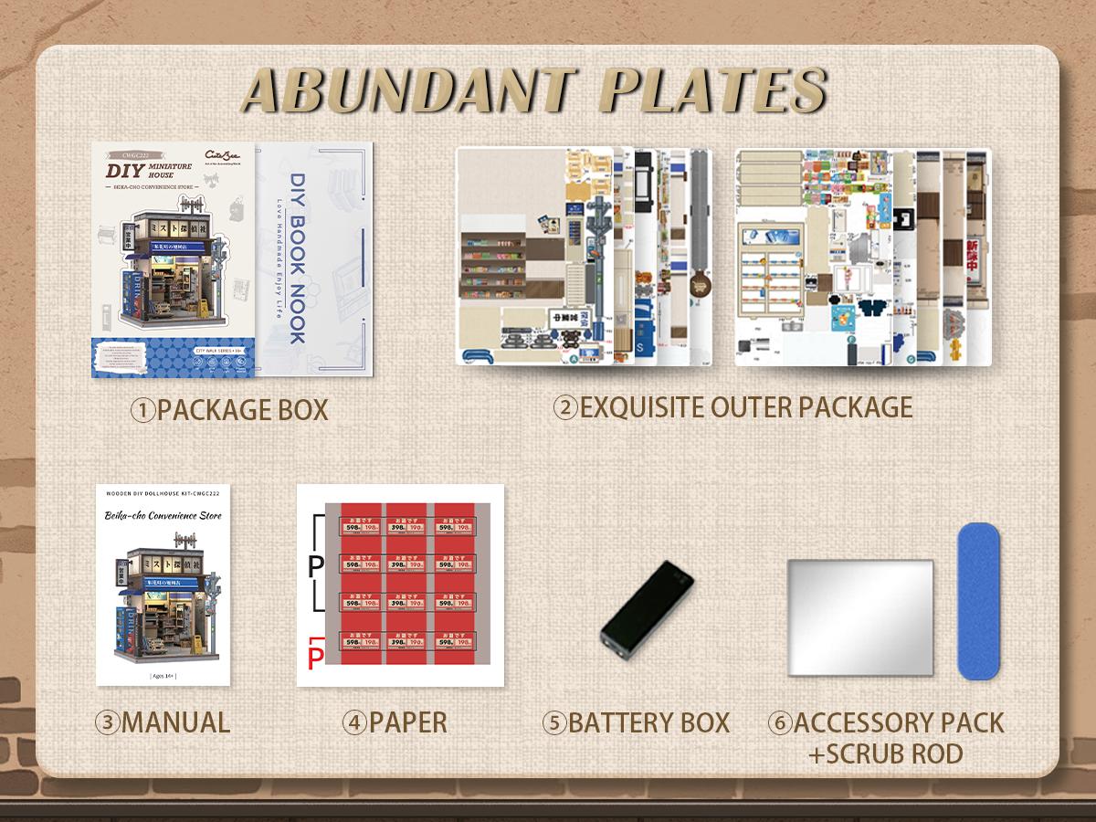 CUTEBEE Beika-cho Convenience Store Book Nook Kit DIY Miniature House Japanese Detective Store Dollhouse Booknook for Adults Tiny House Bookshelf Decor 3D Wooden Puzzle Gifts